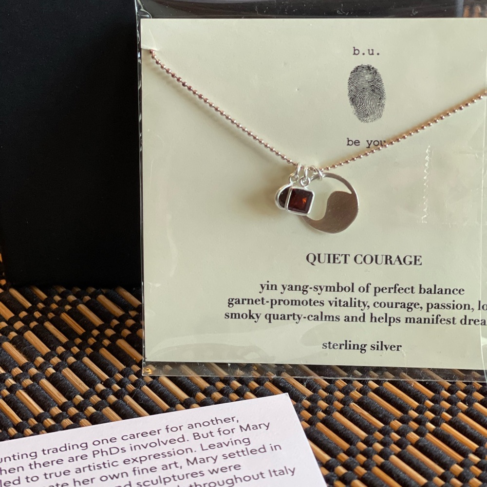 Sterling Silver Quiet Courage Necklace NIB Mary Steratore